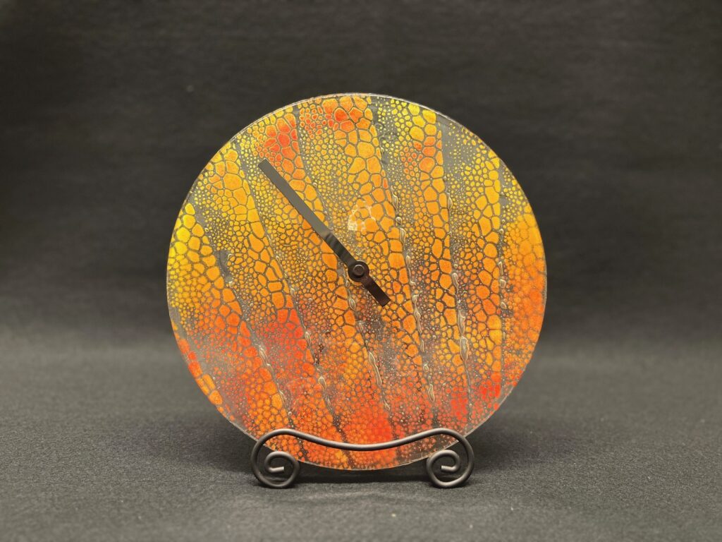 Orange Glass Tide Clock. Clock, Orange clock, circle clock
