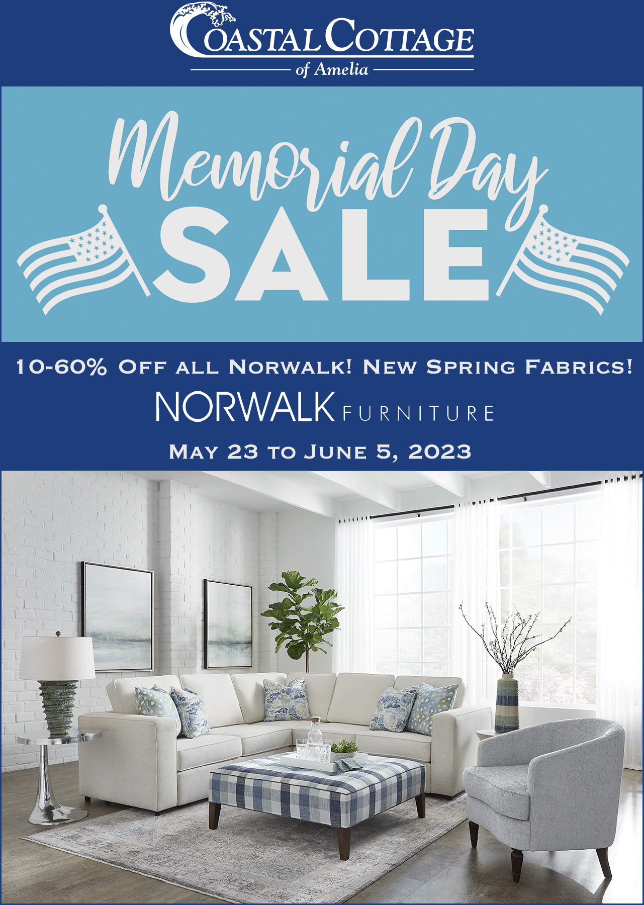 Norwalk Furniture Sale Coastal Cottage of Amelia