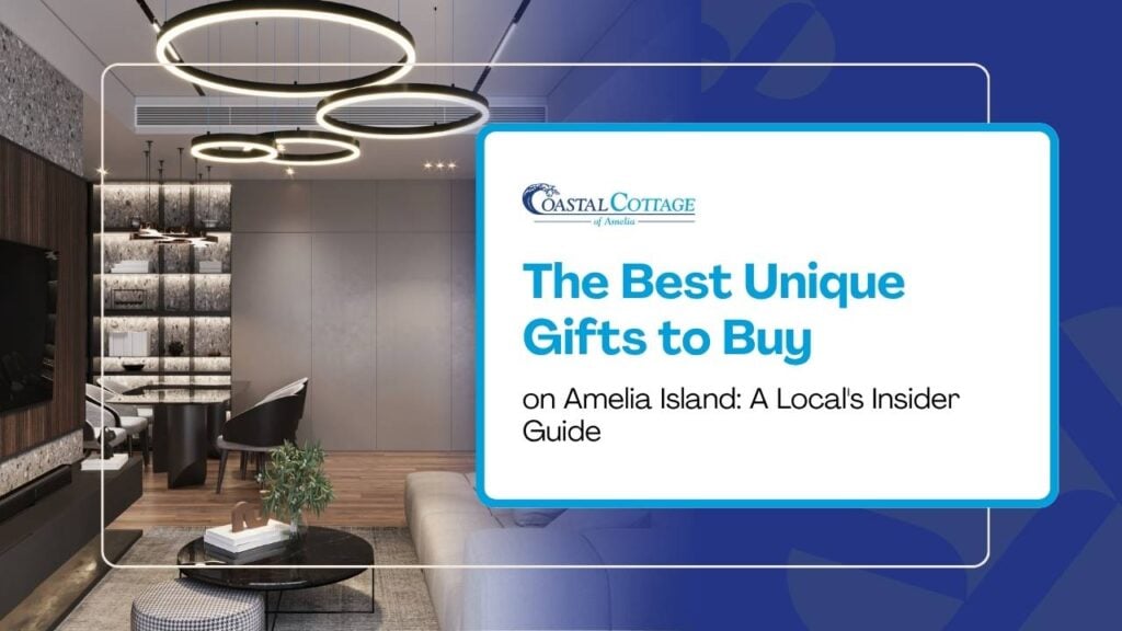 Modern living and dining room featuring curated decor and art, Coastal Cottage of Amelia