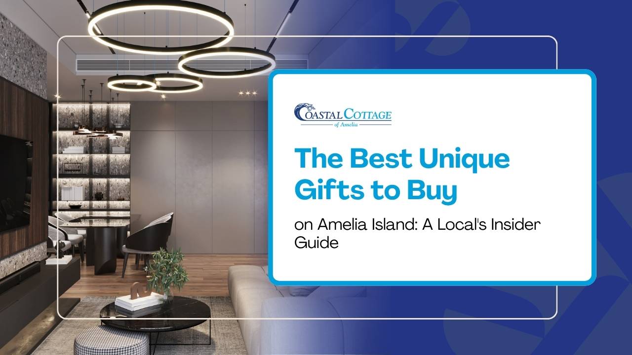 Modern living and dining room featuring curated decor and art, Coastal Cottage of Amelia